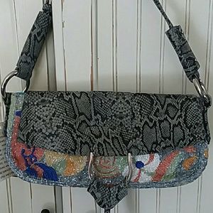 Christiana sequin beaded shoulder bag